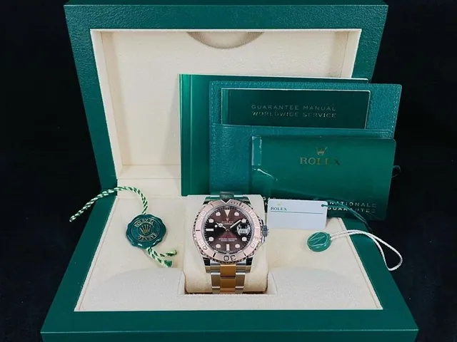勞力士 Rolex 玫瑰半金 巧克力麵 遊艇